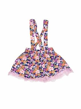 Disney Baby Floral Suspender Skirt Dress 12M Toddler Girl Pink Tulle Trim Cute